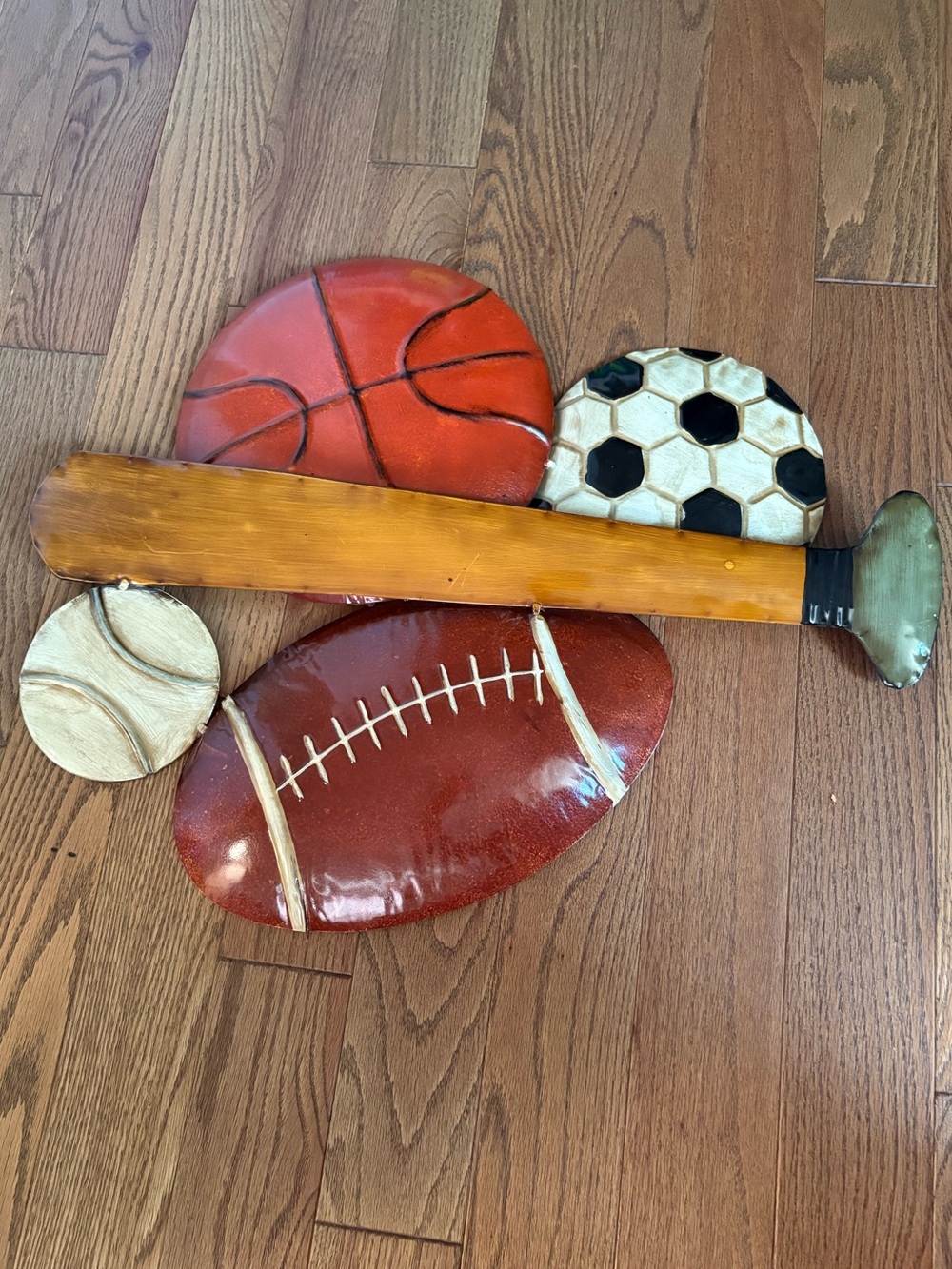 Metal Sports Wall Art - Football, Basketball, Baseball & Soccer